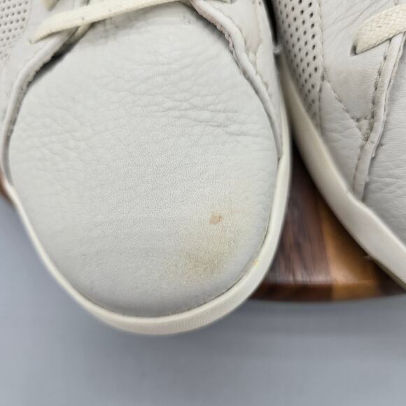 Cole Haan Shoes Mens 9.5 M Light Gray Leather Perforated Low Top Tennis Sneakers main image 5